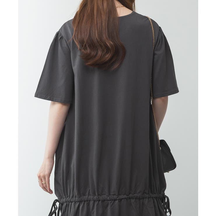 ドロストシャーリングVネックワンピース | atONE | 詳細画像27 