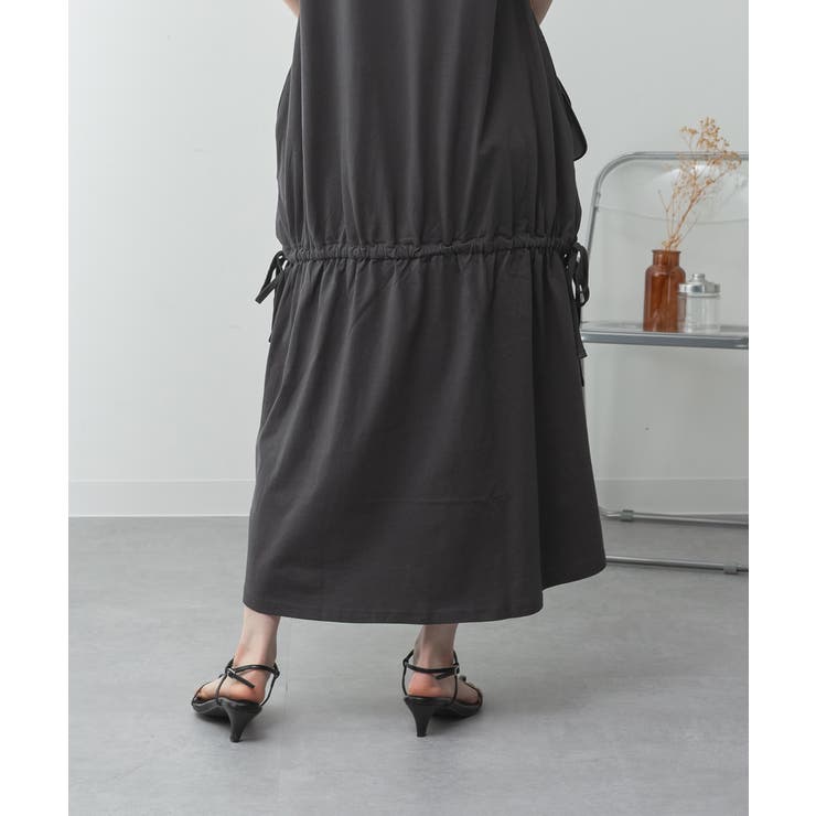 ドロストシャーリングVネックワンピース | atONE | 詳細画像30 