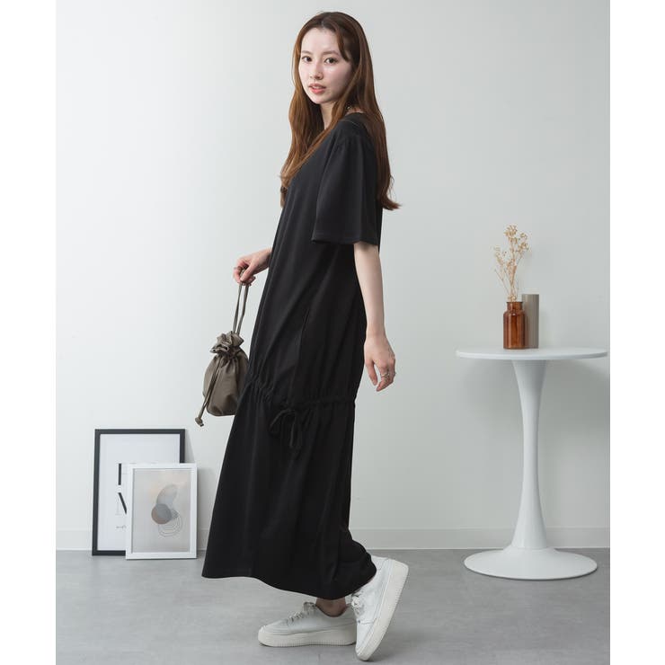 ドロストシャーリングVネックワンピース | atONE | 詳細画像36 