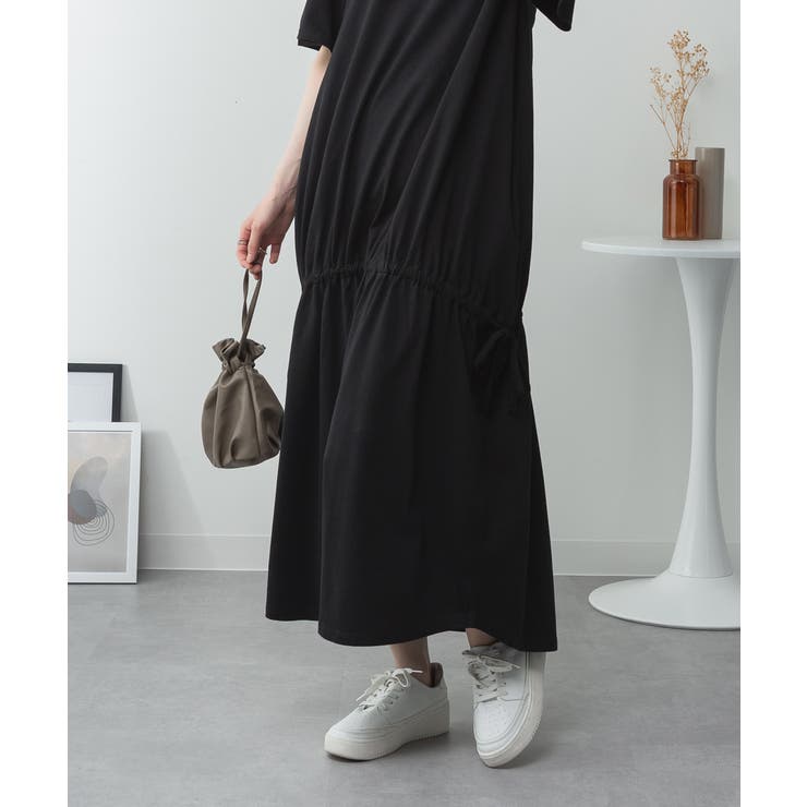 ドロストシャーリングVネックワンピース | atONE | 詳細画像43 