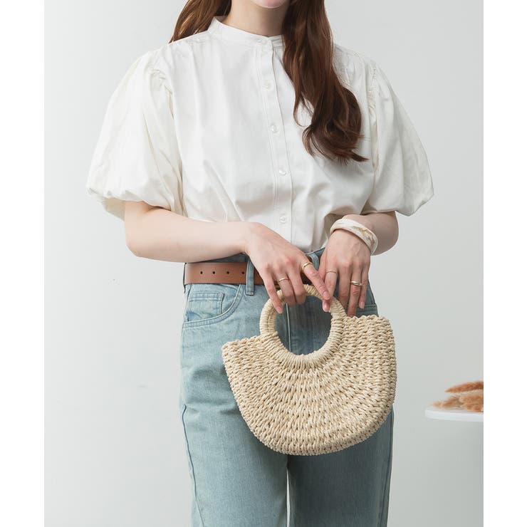 ブラウス風パフスリーブカットソー | atONE | 詳細画像1 