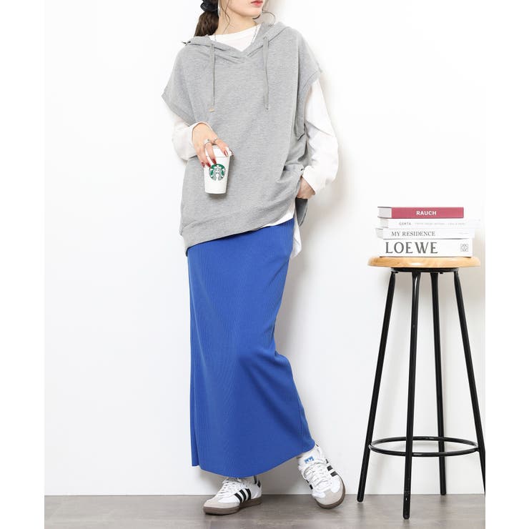 ミニ裏毛ノースリーブパーカー | atONE | 詳細画像8 