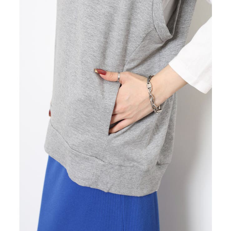 ミニ裏毛ノースリーブパーカー | atONE | 詳細画像18 