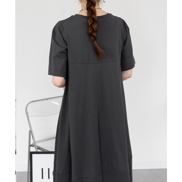 半袖バルーンロングワンピース | atONE | 詳細画像17 