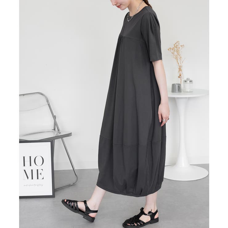 半袖バルーンロングワンピース | atONE | 詳細画像21 