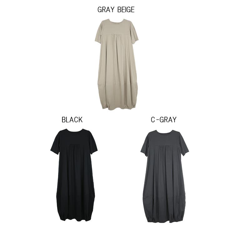 半袖バルーンロングワンピース | atONE | 詳細画像31 