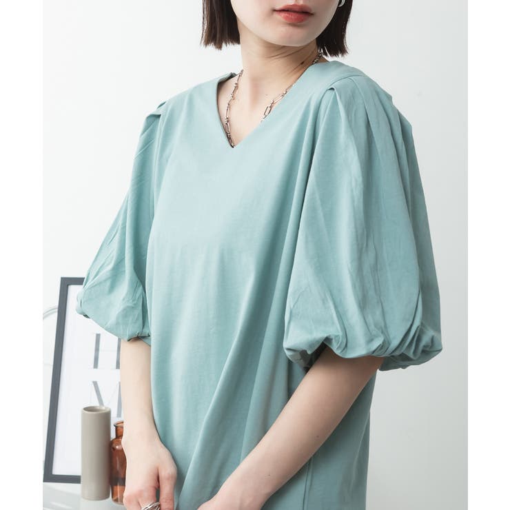 コットンパフスリーブTシャツ | atONE | 詳細画像22 