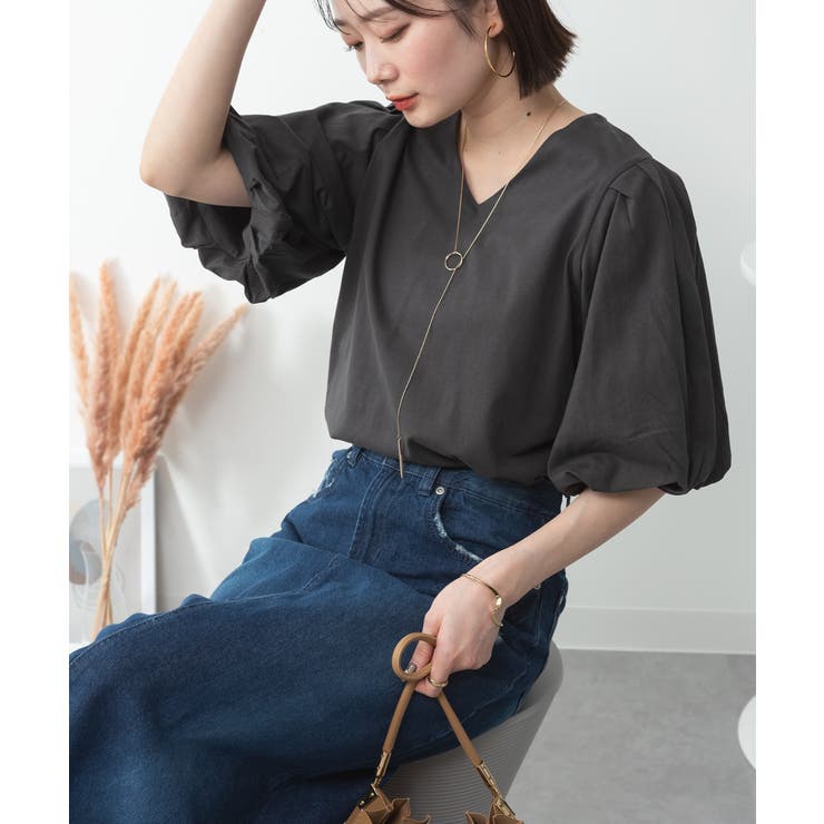 コットンパフスリーブTシャツ | atONE | 詳細画像31 