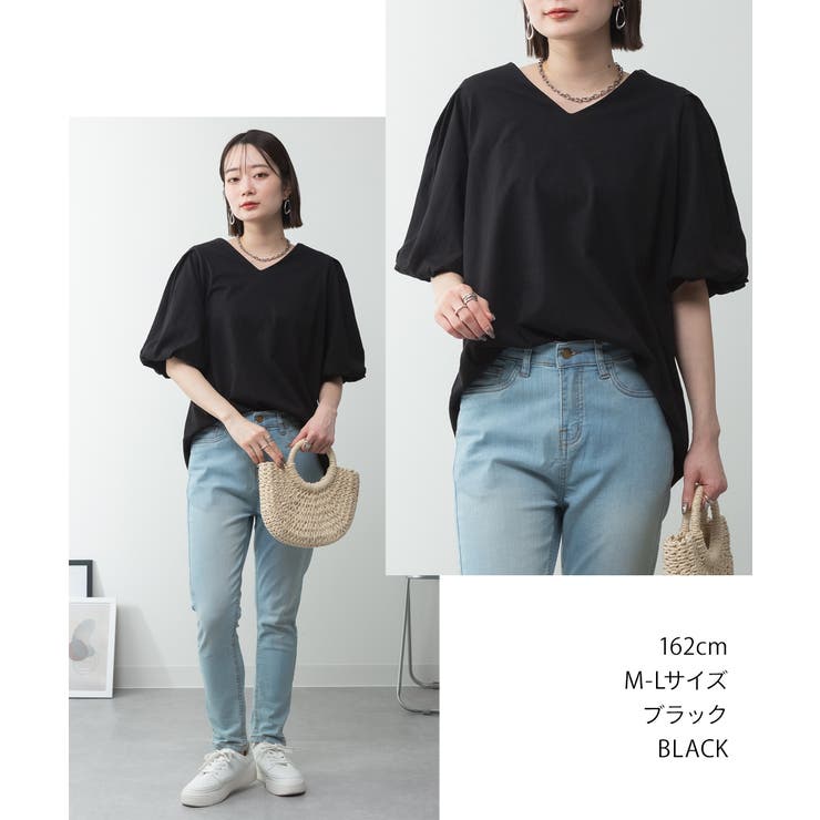 コットンパフスリーブTシャツ | atONE | 詳細画像51 