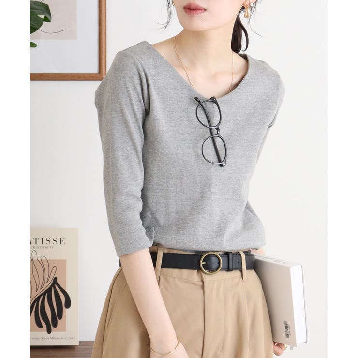 Vネック七分袖プルオーバー | atONE | 詳細画像11 