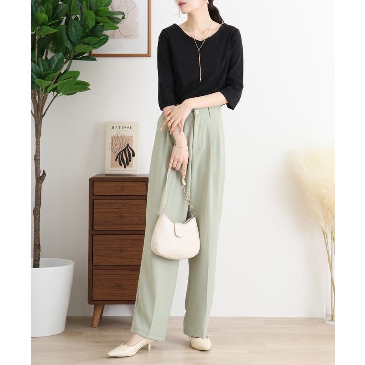 Vネック七分袖プルオーバー | atONE | 詳細画像20 