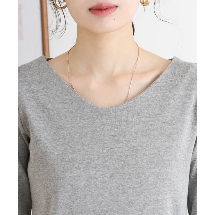 Vネック七分袖プルオーバー | atONE | 詳細画像24 