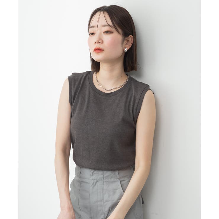 ラウンドネックノースリーブトップス | atONE | 詳細画像11 