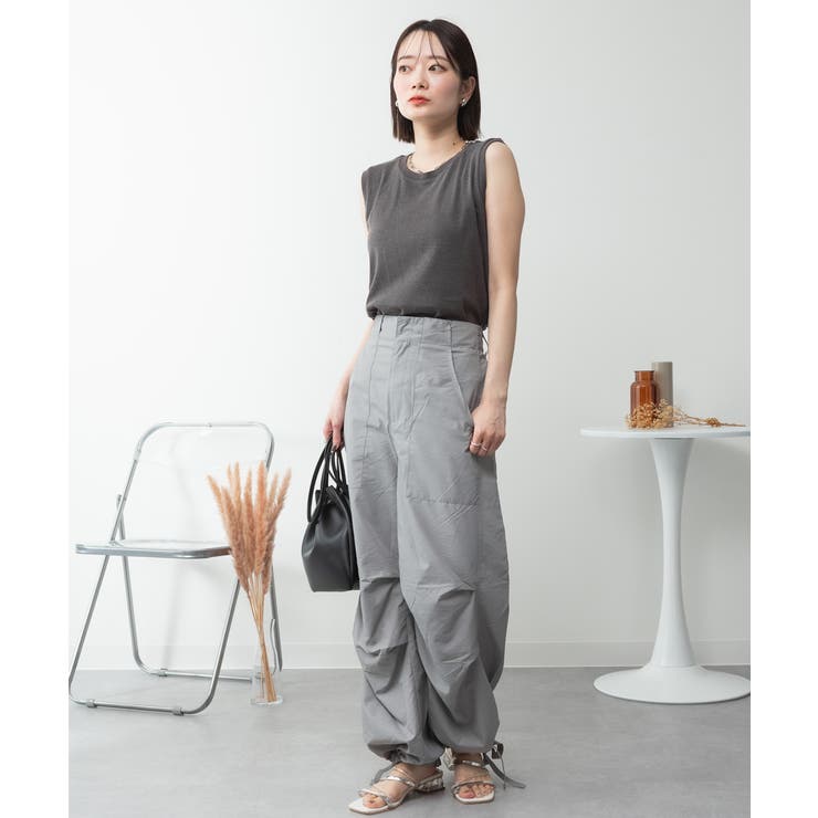 ラウンドネックノースリーブトップス | atONE | 詳細画像17 