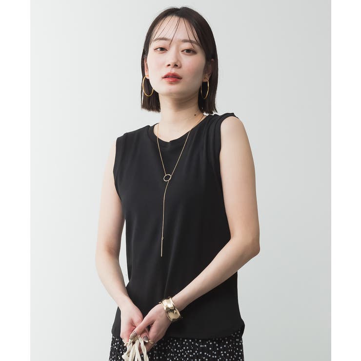 ラウンドネックノースリーブトップス | atONE | 詳細画像1 