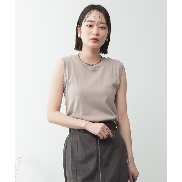 ラウンドネックノースリーブトップス | atONE | 詳細画像21 