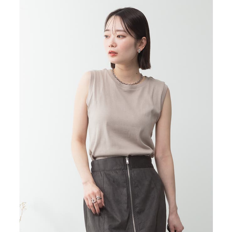 ラウンドネックノースリーブトップス | atONE | 詳細画像22 