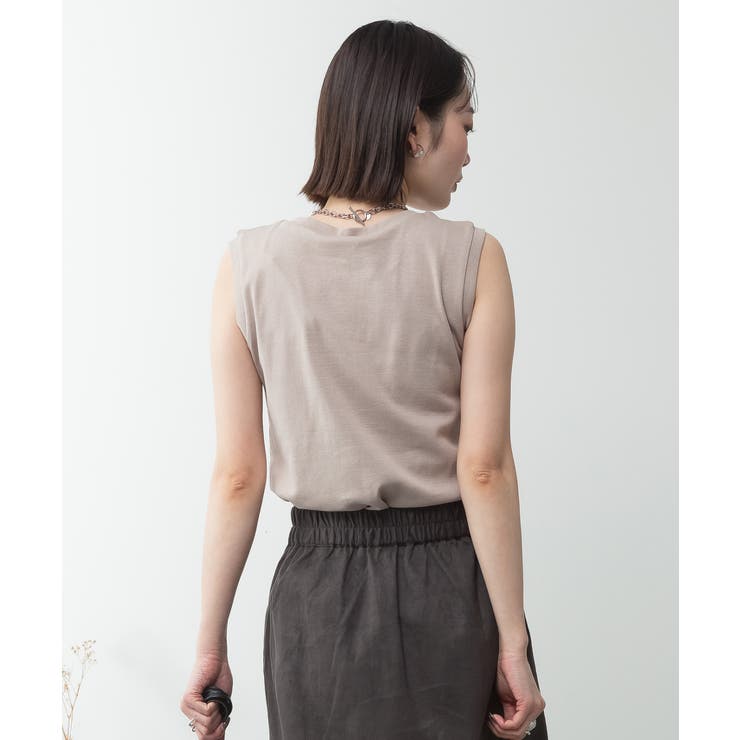 ラウンドネックノースリーブトップス | atONE | 詳細画像23 