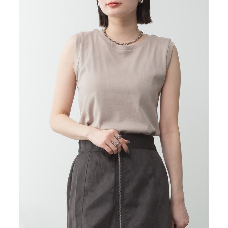 ラウンドネックノースリーブトップス | atONE | 詳細画像24 