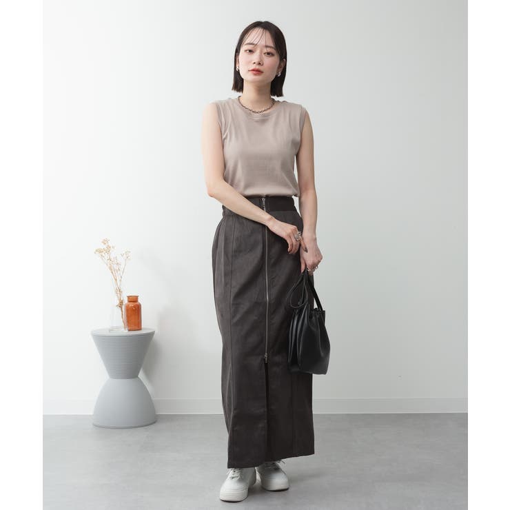 ラウンドネックノースリーブトップス | atONE | 詳細画像26 