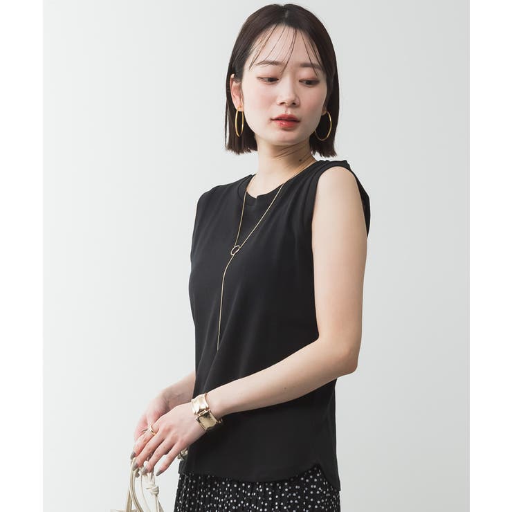 ラウンドネックノースリーブトップス | atONE | 詳細画像2 