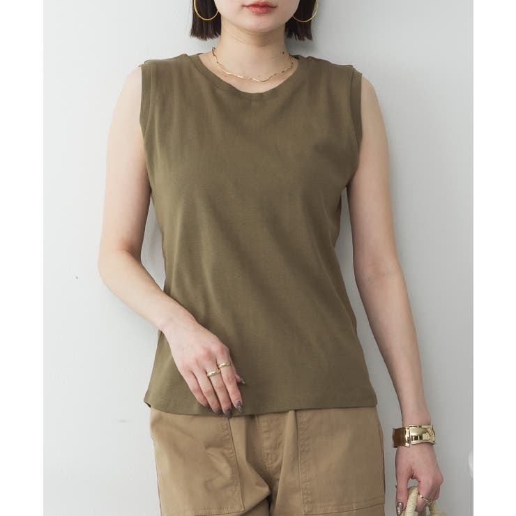 ラウンドネックノースリーブトップス | atONE | 詳細画像34 