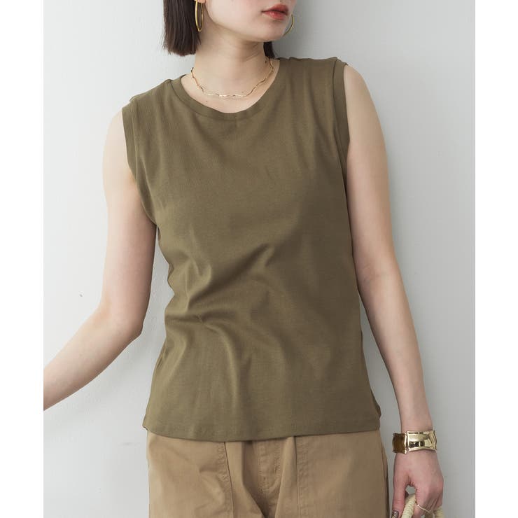 ラウンドネックノースリーブトップス | atONE | 詳細画像35 