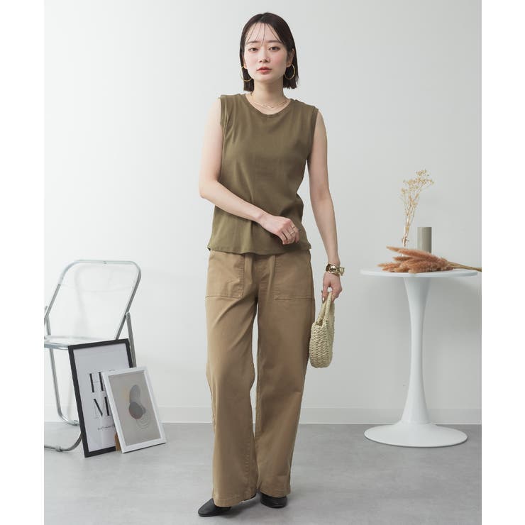 ラウンドネックノースリーブトップス | atONE | 詳細画像36 