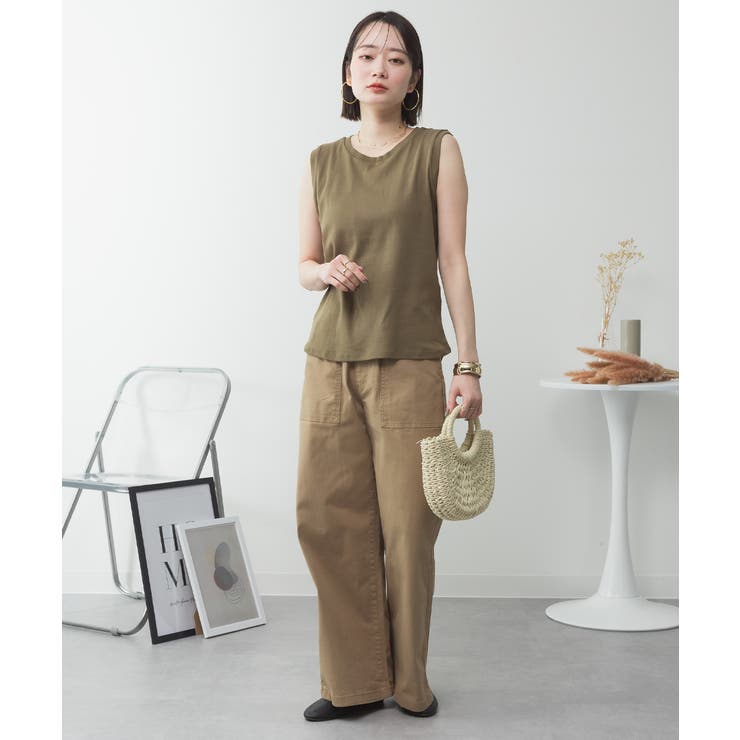 ラウンドネックノースリーブトップス | atONE | 詳細画像37 