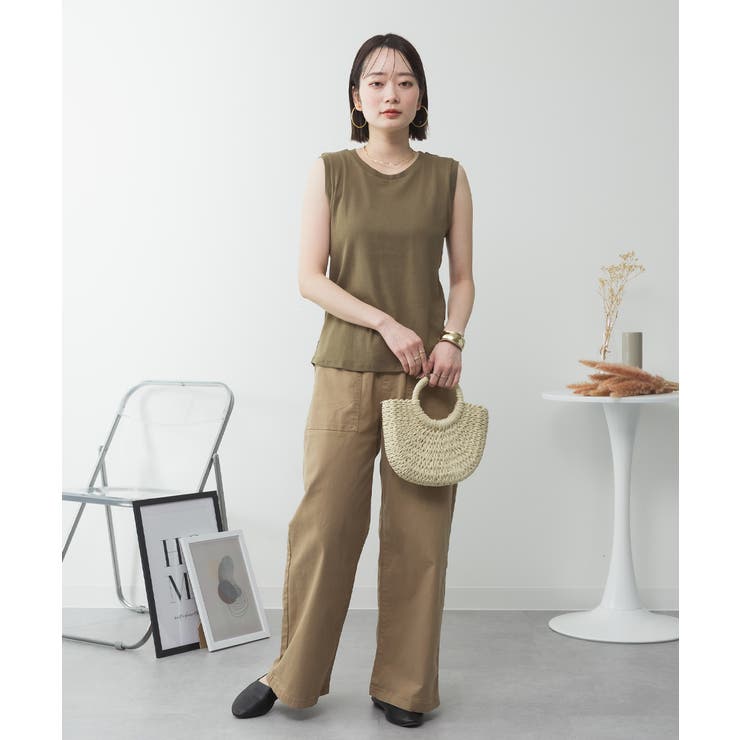 ラウンドネックノースリーブトップス | atONE | 詳細画像38 