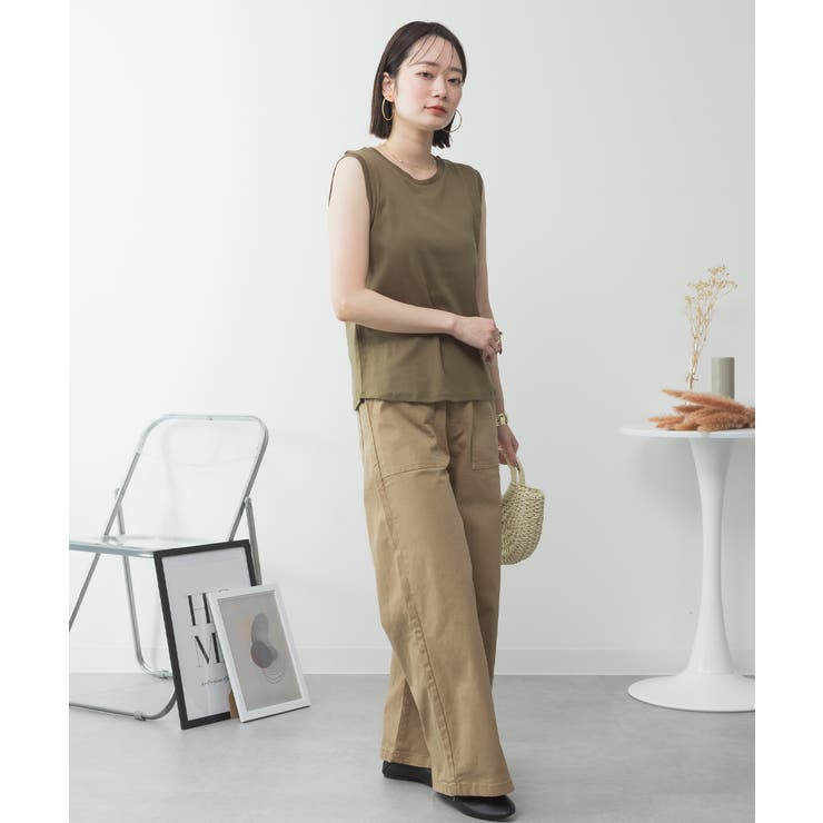 ラウンドネックノースリーブトップス | atONE | 詳細画像39 