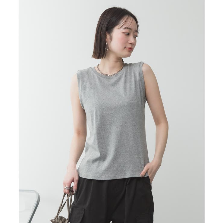 ラウンドネックノースリーブトップス | atONE | 詳細画像42 