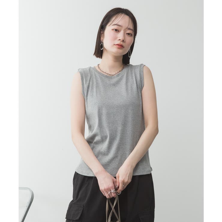 ラウンドネックノースリーブトップス | atONE | 詳細画像43 