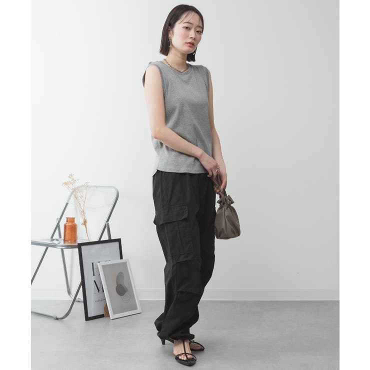 ラウンドネックノースリーブトップス | atONE | 詳細画像46 