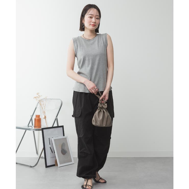 ラウンドネックノースリーブトップス | atONE | 詳細画像47 