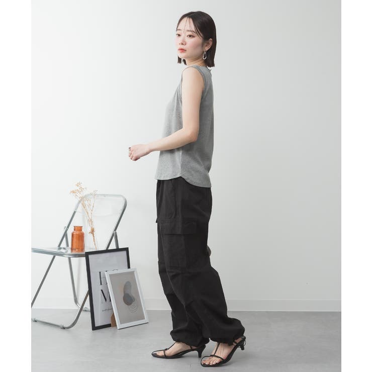 ラウンドネックノースリーブトップス | atONE | 詳細画像48 