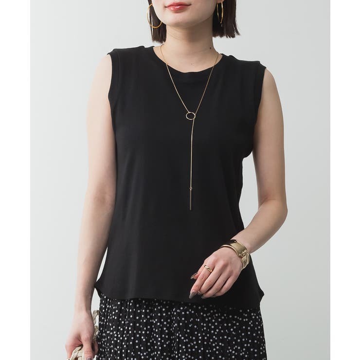 ラウンドネックノースリーブトップス | atONE | 詳細画像4 