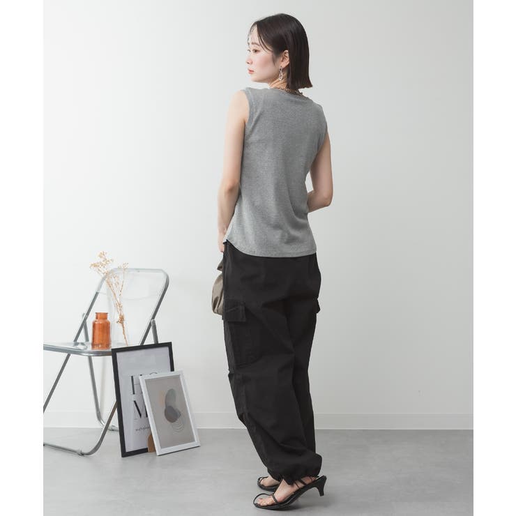 ラウンドネックノースリーブトップス | atONE | 詳細画像49 