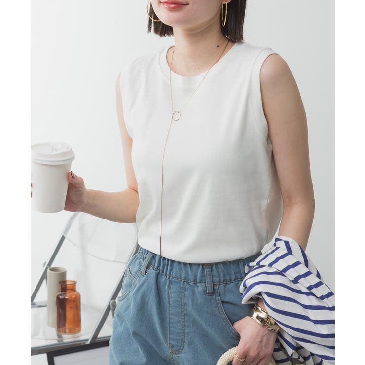 ラウンドネックノースリーブトップス | atONE | 詳細画像51 