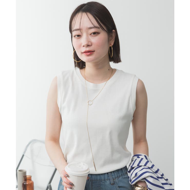 ラウンドネックノースリーブトップス | atONE | 詳細画像52 