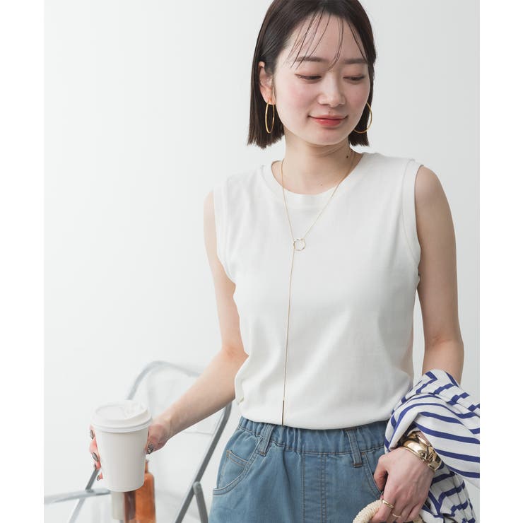 ラウンドネックノースリーブトップス | atONE | 詳細画像54 