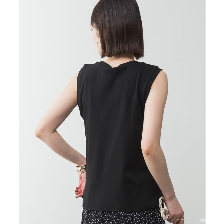 ラウンドネックノースリーブトップス | atONE | 詳細画像5 