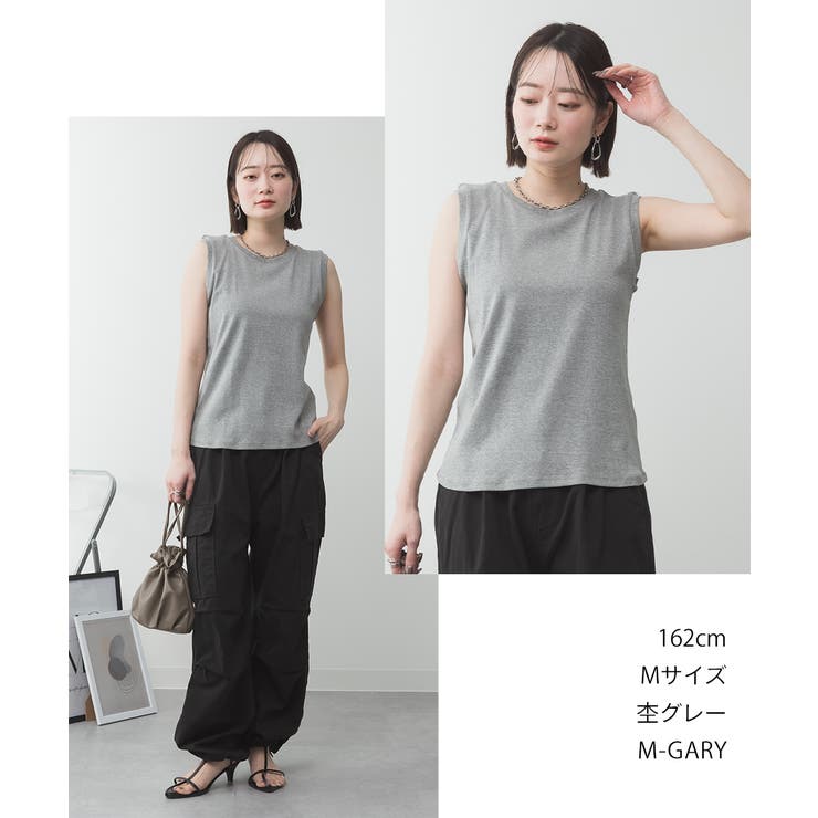 ラウンドネックノースリーブトップス | atONE | 詳細画像65 