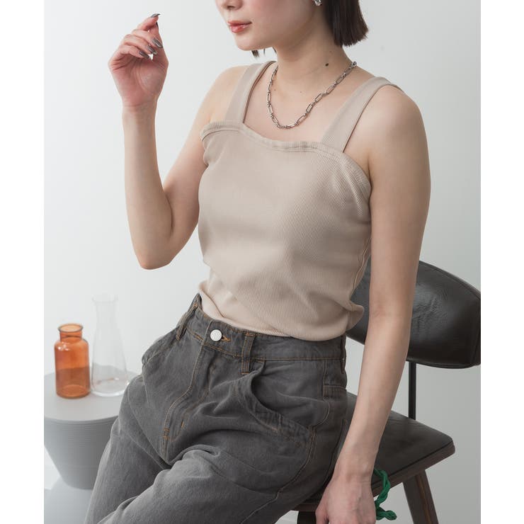 2x2リブチューブトップキャミ | atONE | 詳細画像11 