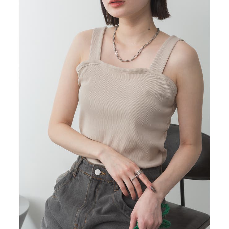 2x2リブチューブトップキャミ | atONE | 詳細画像12 