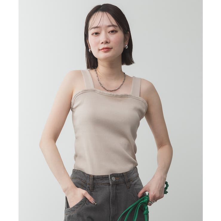 2x2リブチューブトップキャミ | atONE | 詳細画像13 
