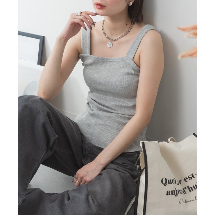 2x2リブチューブトップキャミ | atONE | 詳細画像1 