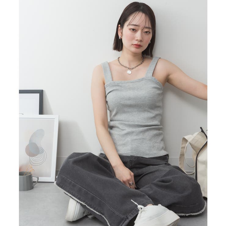 2x2リブチューブトップキャミ | atONE | 詳細画像2 