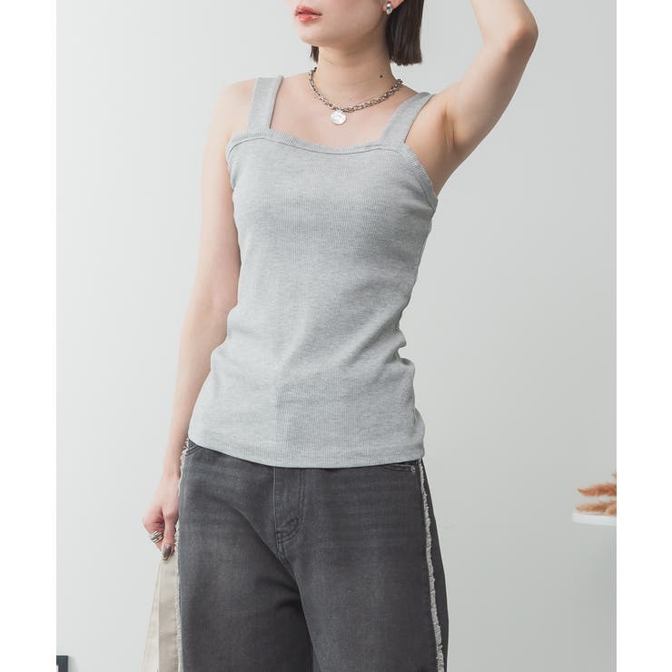 2x2リブチューブトップキャミ | atONE | 詳細画像3 