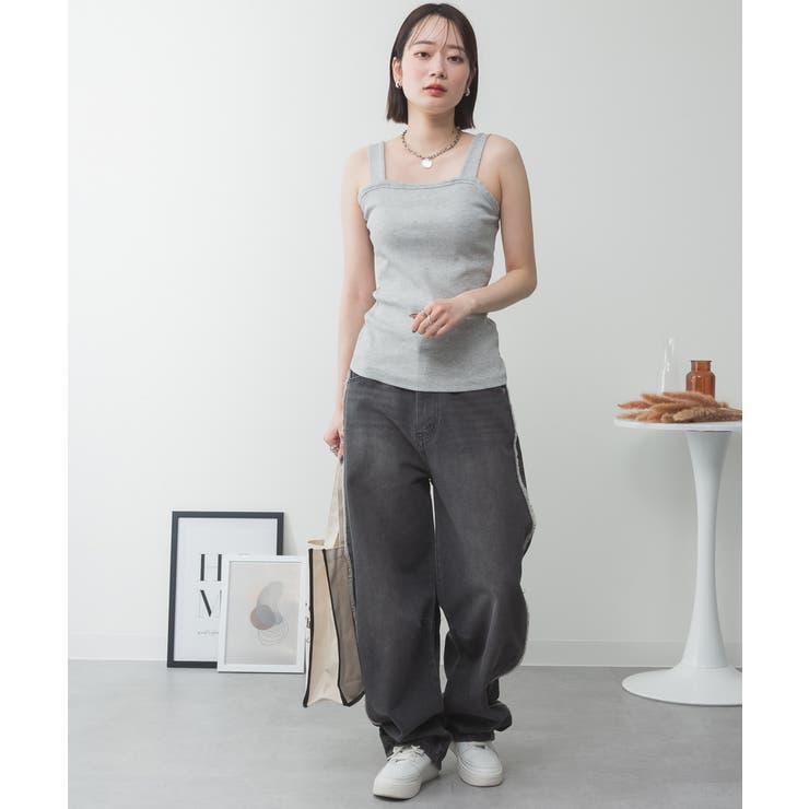 2x2リブチューブトップキャミ | atONE | 詳細画像7 